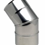 Coude BR 45° 2 parties inox 304 - diamètre 125 mm