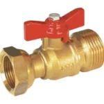 Vanne à sphère de compteur mâle femelle modèle droit 635 écrou 3/4-3/4 manette papillon rouge