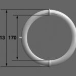 Face avant, vis/Projecteur PL96, blanc