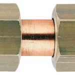 Raccord laiton à visser avec 2 écrous prisonniers douille - Raccord à visser