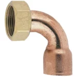 Union laiton à visser et à souder 2 pièces coudé douille cuivre écrou prisonnier